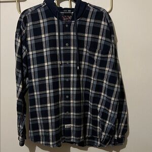 Old College Inn Plaid Button Down w/ Hood